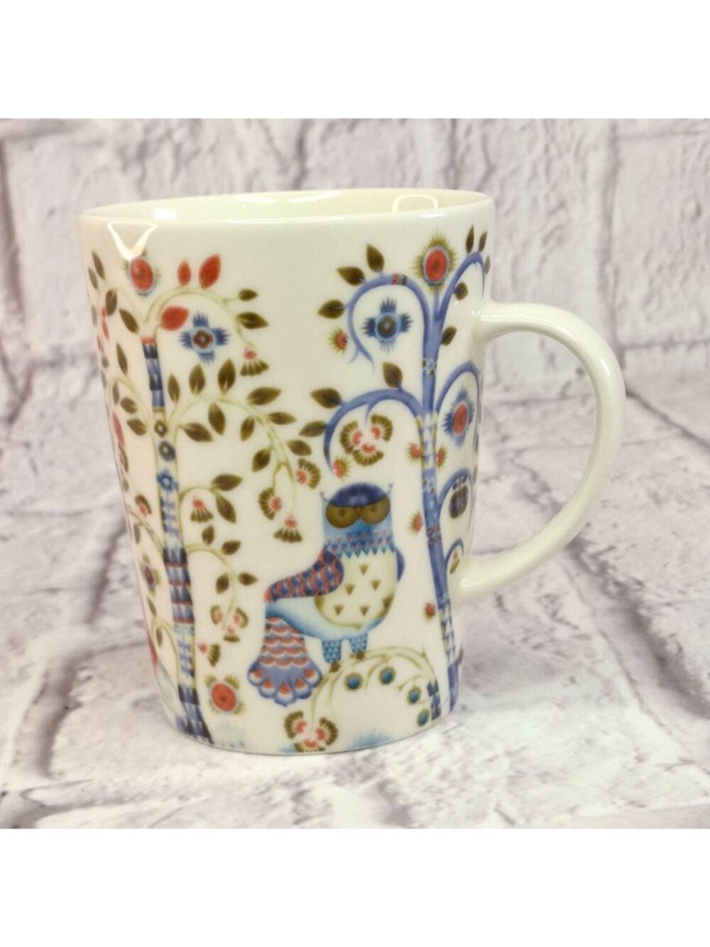 iittala Taika Porcelain Owls Peacocks Coffee Mug Tea Dishwasher & Microwave Safe - Picture 2 of 7